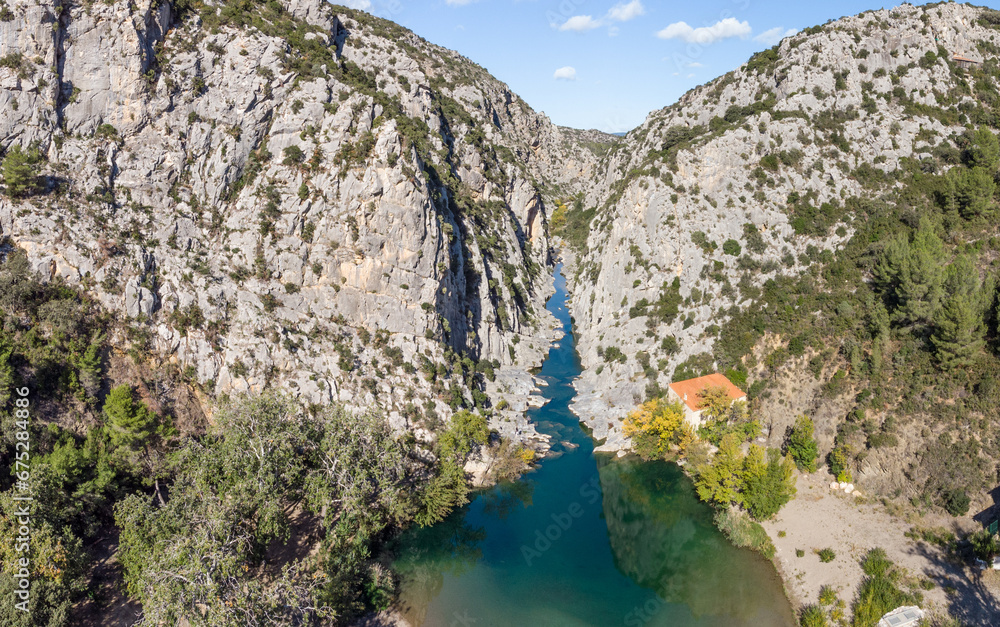 Les gorges du Gouleyrous à Tautavel dans les Pyrénées Orientales
