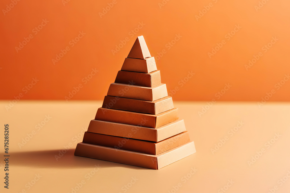 Geometric Harmony: A Pyramid of Terracotta Tiles Geometric Harmony: A Pyramid of Terracotta Tiles