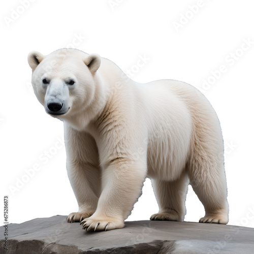 Arctic Majesty  A White Polar Bear Illustration on transparent background png