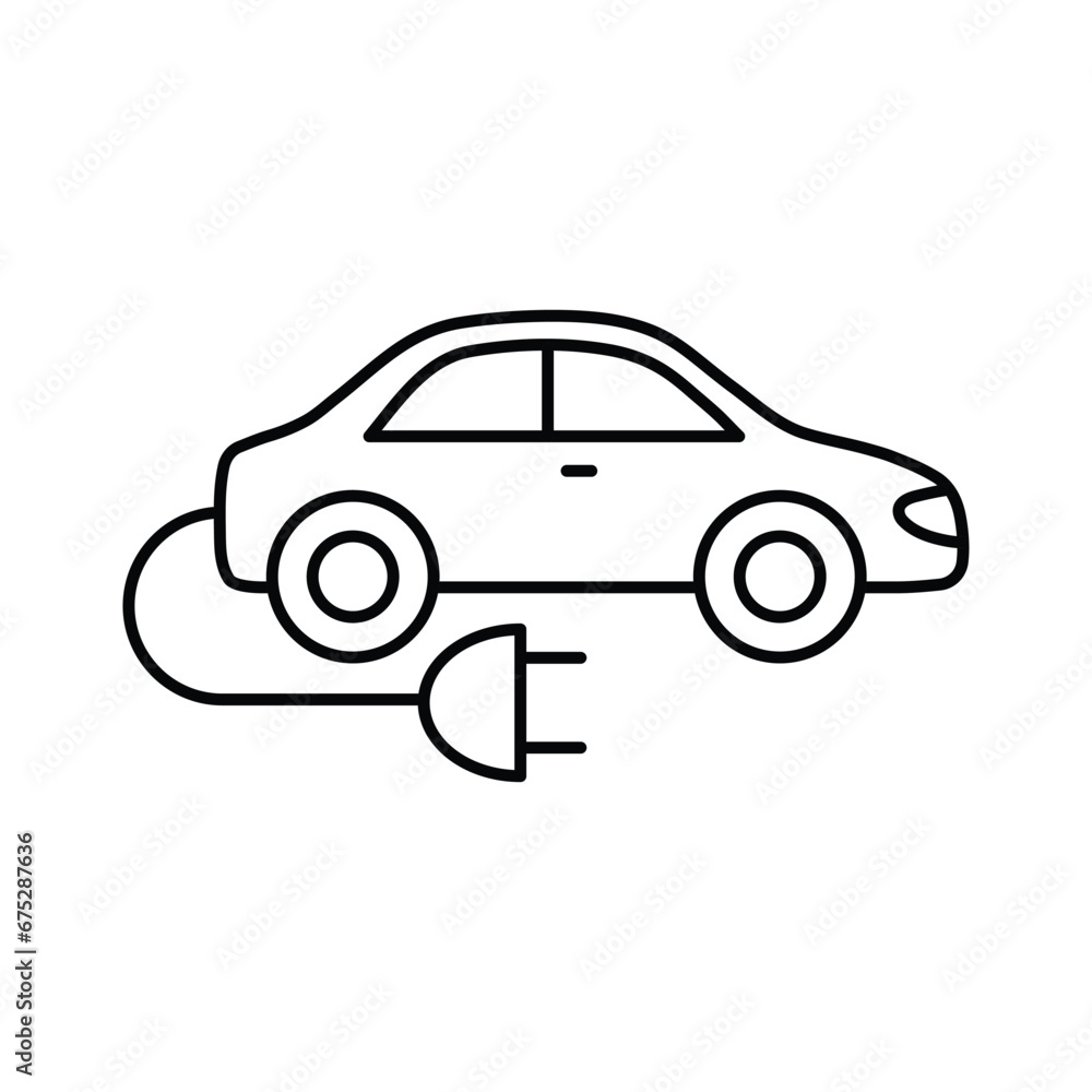 car ecology vector icon electric car sign car ecology vector icon electric car sign