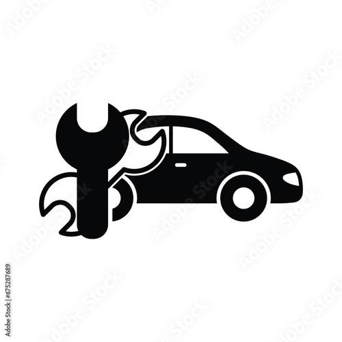 car service icon car icon with repair Icon vector