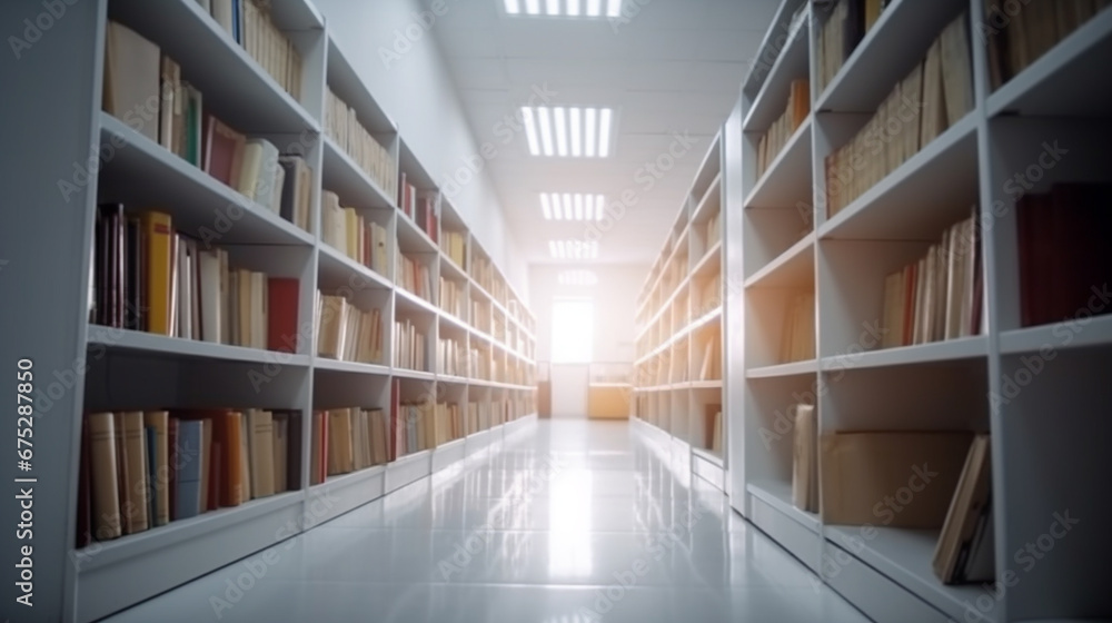 The books are shelved in the library. AI Generated The books are shelved in the library. AI Generated