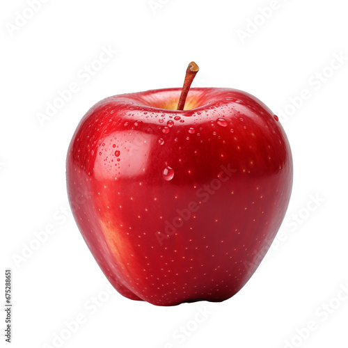 Red apple isolated on transparent background