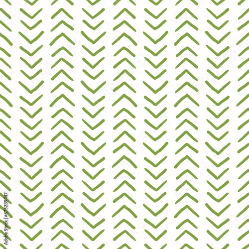 Seamless pattern with green arrows
