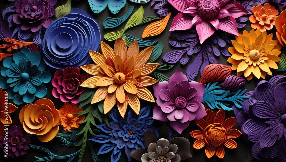 Ornamenty florystyczne w kształcie kwiatów. Ornamenty florystyczne w kształcie kwiatów.