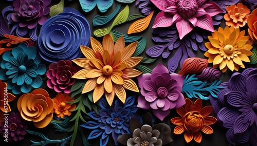 Ornamenty florystyczne w kształcie kwiatów.