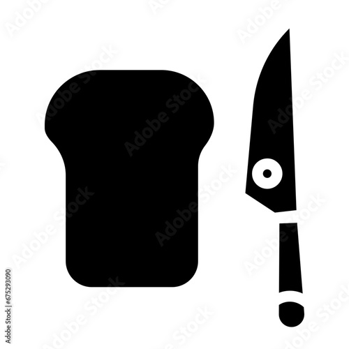 toast with knife glyph
