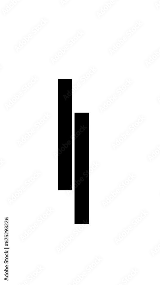 Set of vertical geometric transition masks
