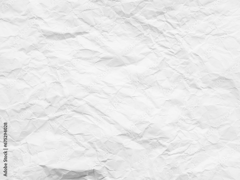 Fototapeta premium Paper Background White Old Vintage Wrinkled Letter Grey Retro Parchment Card Tex Sheet Craft kraft Carton Rough Fine Pattern Book Art Cardboard Frame Newspaper Canvas Wallpaper Wall Backdrop Crumpled.