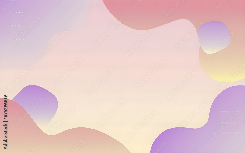 3d render bacground pastel gradient colorful wallpaper, lines and shapes, ai generative