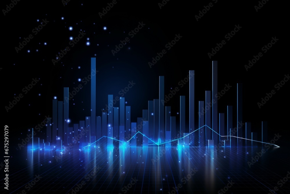 Stock exchange online trading platform chart candlesticks bars, tickers digital data on crypto currency trade financial market platform Background, Stock Exchange Board Background
