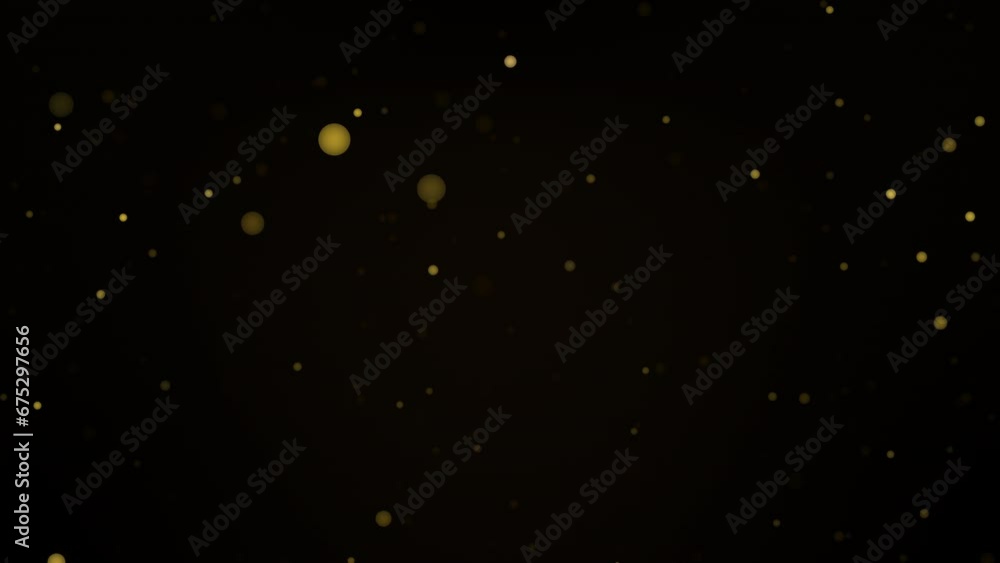 Beautiful gold shimmering particles with lens flare on black background Beautiful gold shimmering particles with lens flare on black background