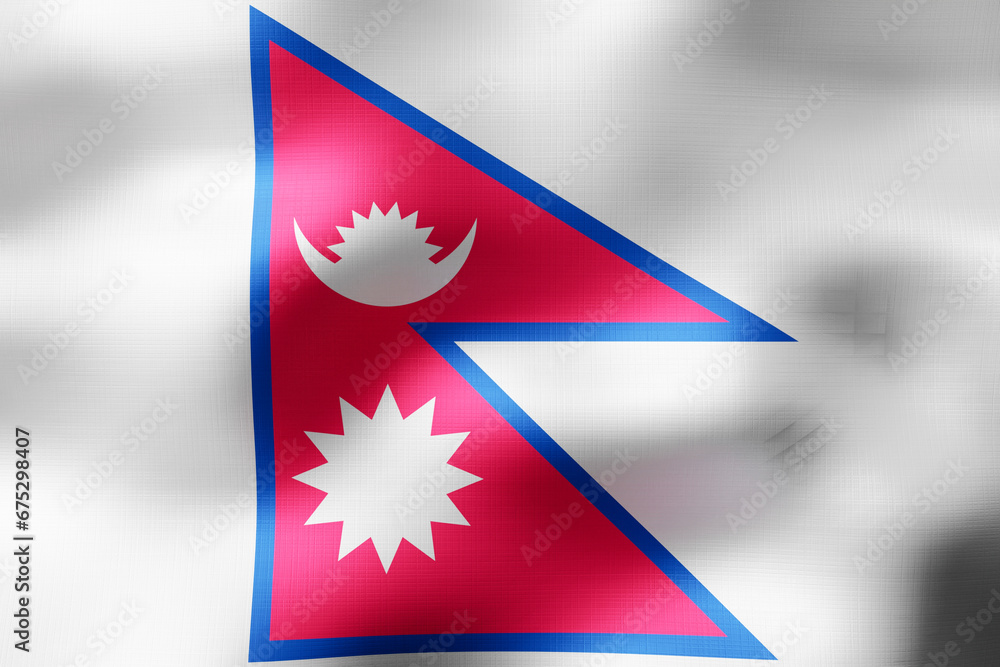 Obraz premium Nepal - textile flag - 3d illustration