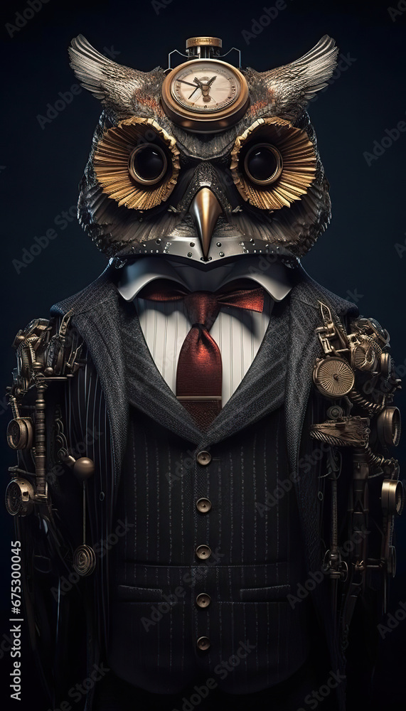 Mechanical Majesty: A Steampunk Owl