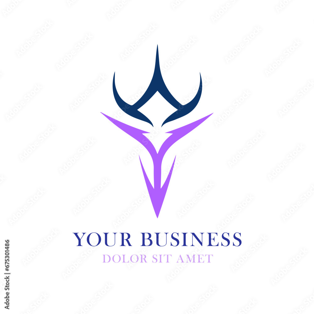 Obraz premium abstract rune symbol tribal logo template for business