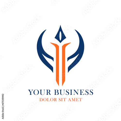 abstract rune symbol tribal logo template for business