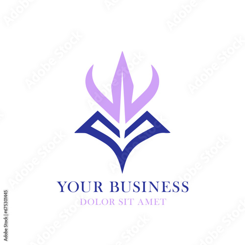 abstract rune symbol tribal logo template for business