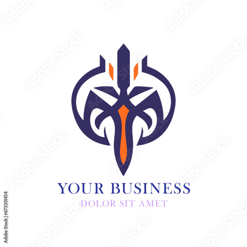 abstract rune symbol tribal logo template for business