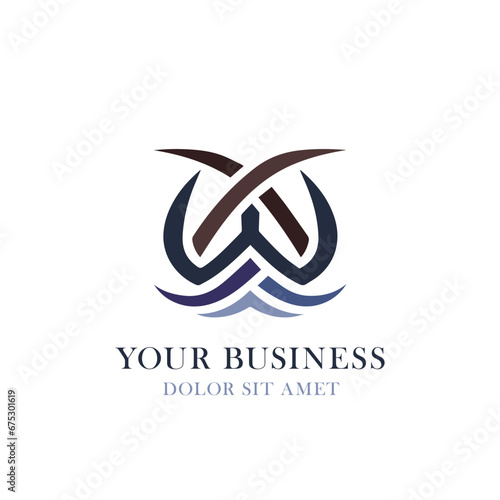abstract rune symbol tribal logo template for business