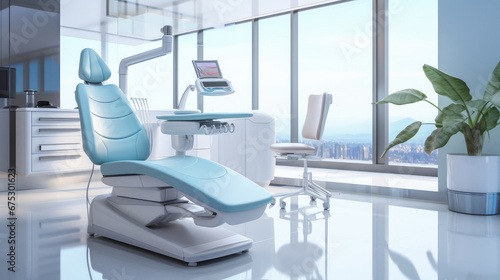Dentist chair in office room  Dental office  Health Care concept.