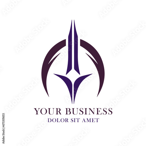 abstract rune symbol tribal logo template for business