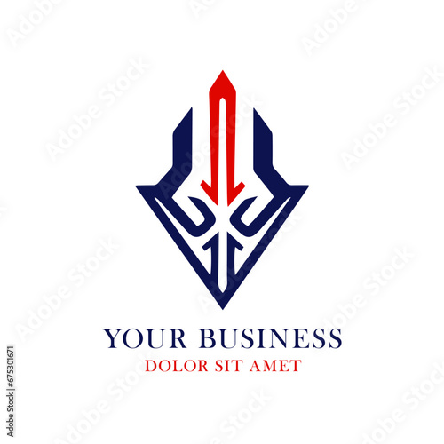 abstract rune symbol tribal logo template for business