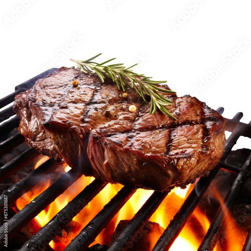 grilled meat on the grill