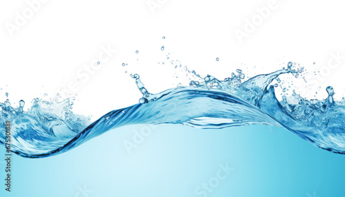 water splash isolated on transparent background cutout