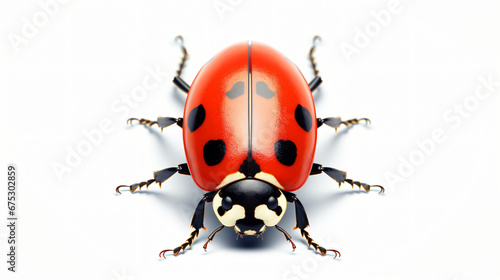 Ladybug isolated on white background © khan