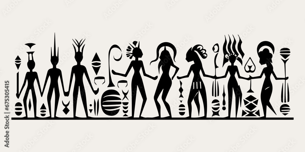 ethnic traditional tribal illustration black and white ethnic traditional tribal illustration black and white