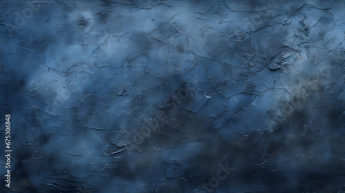 Beautiful abstract grunge decorative navy blue dark stucco texture. generative AI.