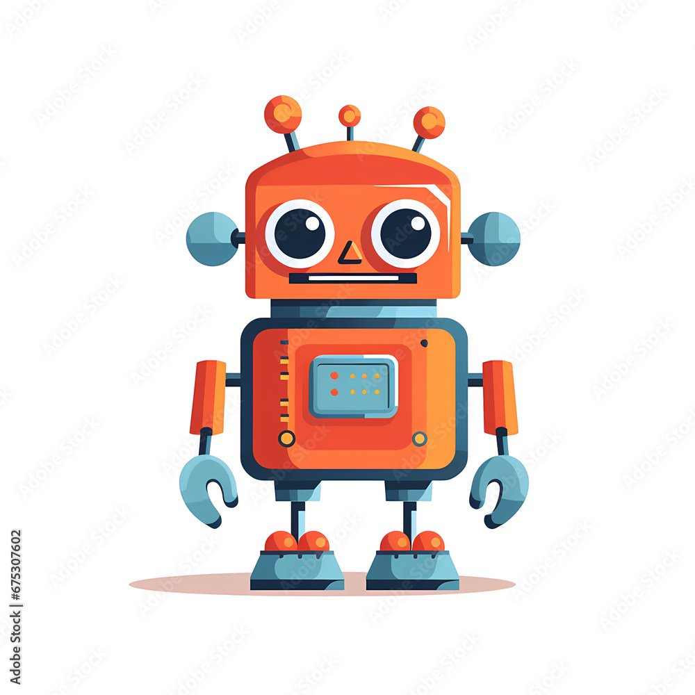 robot flat illustration robot flat illustration