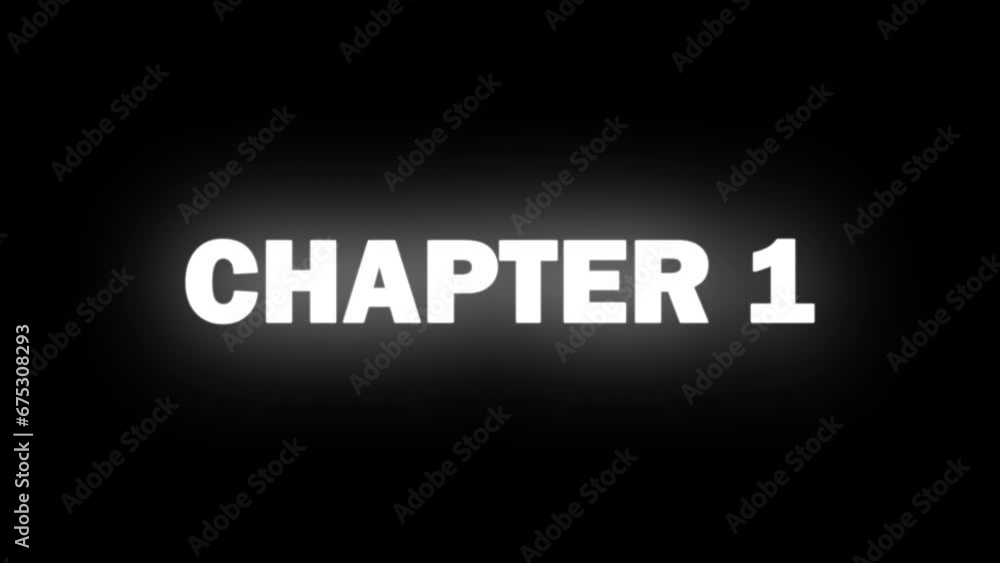 Chapter 1 text effect like a Traditional slot machine - Rolling Text Animation on black background Chapter 1 text effect like a Traditional slot machine - Rolling Text Animation on black background