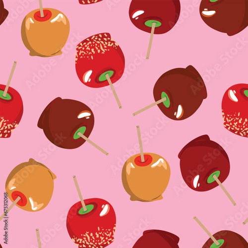 Toffee apples repeat pattern design