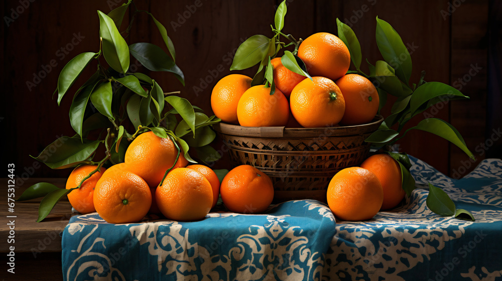 Mandarins on table
