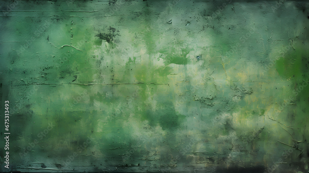 Green grungy background texture. generative AI.