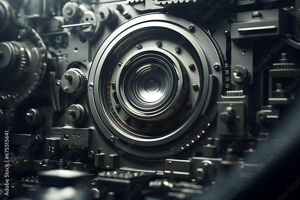 closeup of mecanical gears