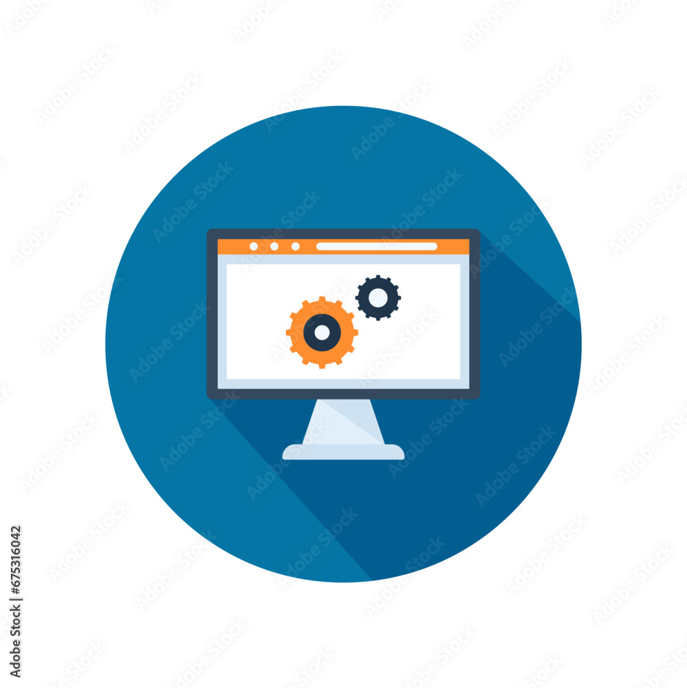 Computer Icon. Business icon, color icon, business logo. Computer Icon. Business icon, color icon, business logo.