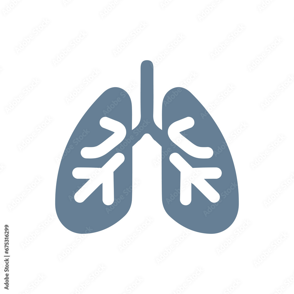 Lung icon isolated on white background Lung icon isolated on white background
