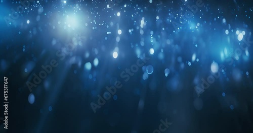 Wallpaper Mural Birthday, New Year celebration glitter blue background. Announcement holiday invitation with blurred, bokeh movement. Copyspace wallpaper with glitter, particles and texture. Torontodigital.ca