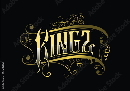 KINGZ word custom lettering style photo