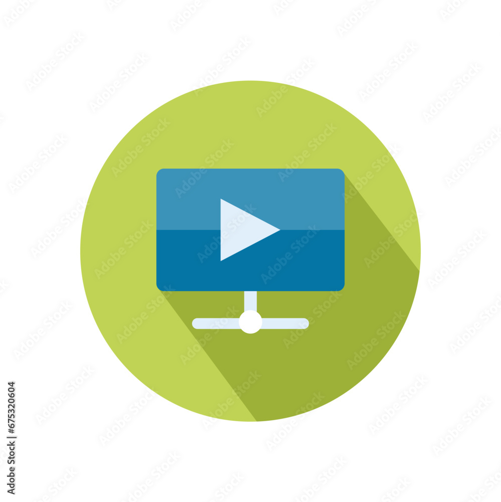 Play, video Icon. Business icon, color icon, business logo. Play, video Icon. Business icon, color icon, business logo.