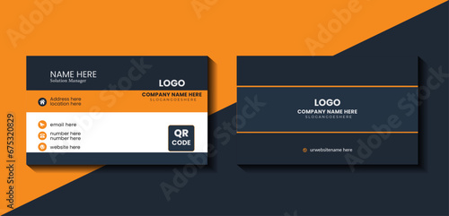 Business card design template double-sided creative business card template.