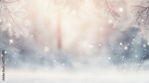 Christmas Winter Abstract Background Snow Texture Festive Holiday Design © Sunanta