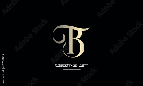 BT, TB, B, T abstract letters logo monogram