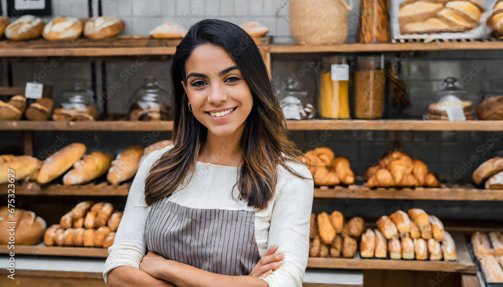young entrepreneur opening her bakery