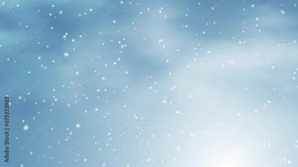 Winter Sky Snowfall Background Loop Winter Sky Snowfall Background Loop