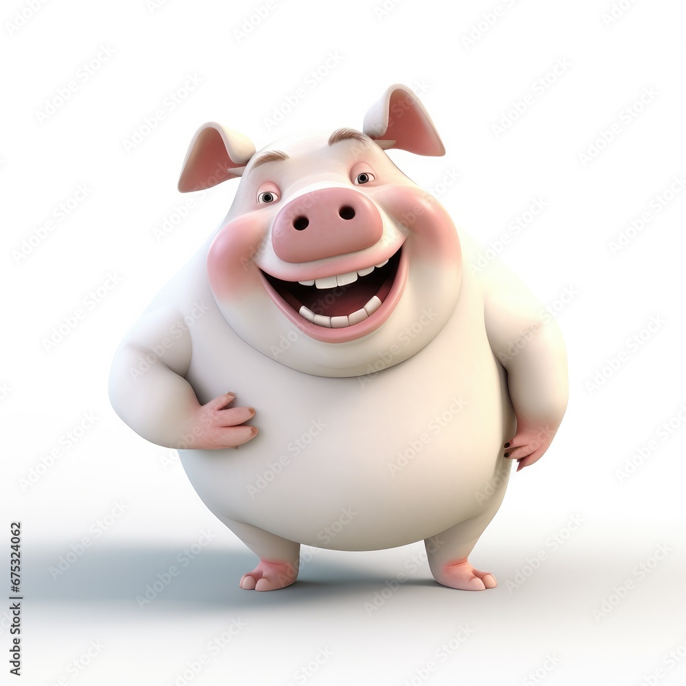 Pig cartoon character Pig cartoon character
