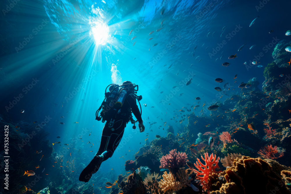 Exploring Tropical Ocean Coral Reefs: Scuba Diving Adventures in Caribbean, Fiji, and Maldives. Underwater Wonders Exploring Tropical Ocean Coral Reefs: Scuba Diving Adventures in Caribbean, Fiji, and Maldives. Underwater Wonders