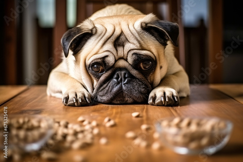 dogs unhappy with dog food ,puppy hate food ,boring in the house.